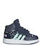 Hoops Hoops Mid 2.0 Kids Sports Shoes Basketball with Hoop & Loop Closure Navy Blue