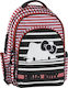 Graffiti Hello Kitty Hidden Stripes School Bag Backpack Elementary, Elementary Multicolour with Water Bottle Holder