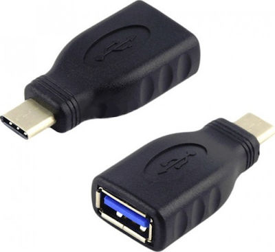 Powertech Μετατροπέας USB-C male σε USB-A female (CAB-U098)