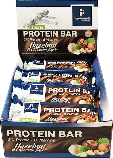 My Elements Sports Μπάρες με 31% Πρωτεΐνη & Γεύση Chocolate Hazelnut 12x60gr