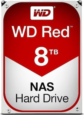 Western Digital Red 8TB HDD Σκληρός Δίσκος 3.5" SATA III 5400rpm με 256MB Cache για NAS