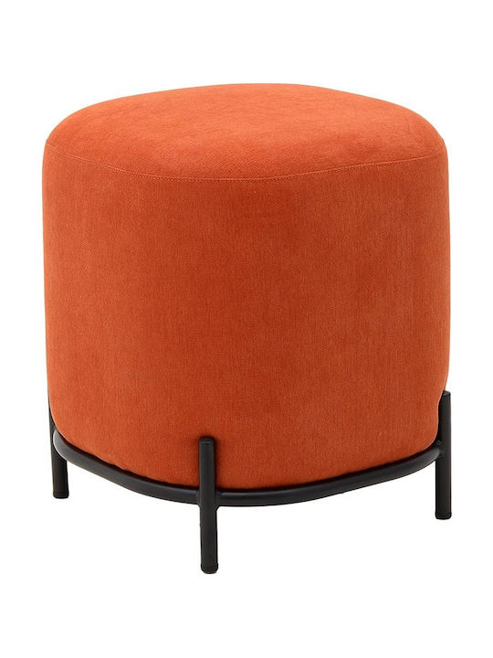 Stool For Living Room Upholstered with Fabric Red 42x42x46cm