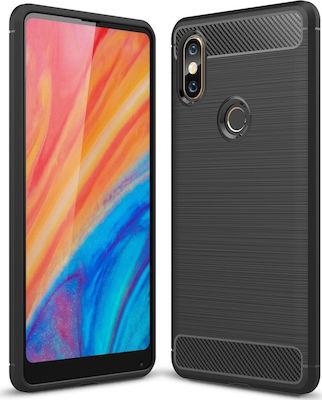 Brushed TPU Carbon Πλάτη Задна корица Силикон Черен (Xiaomi Mi Mix 2S)