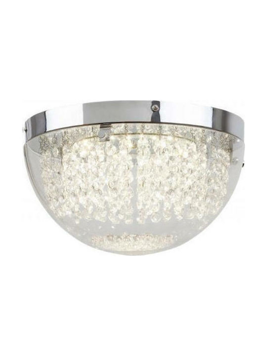 Rabalux Ceiling Mount Light Silver with Integrated LED and Crystals