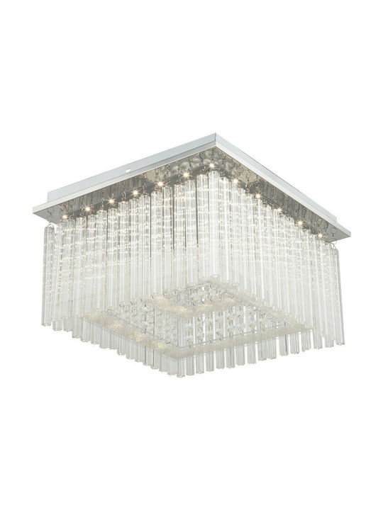 Rabalux Vintage Glass Ceiling Light with Integrated LED 36pcs Silver