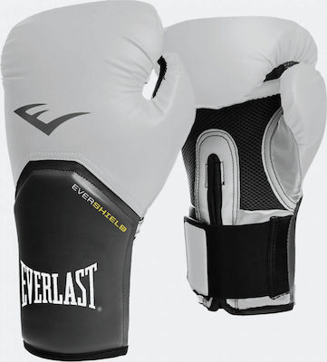 Everlast Elite Pro Style 2300 Synthetic Leather Boxing Competition Gloves White