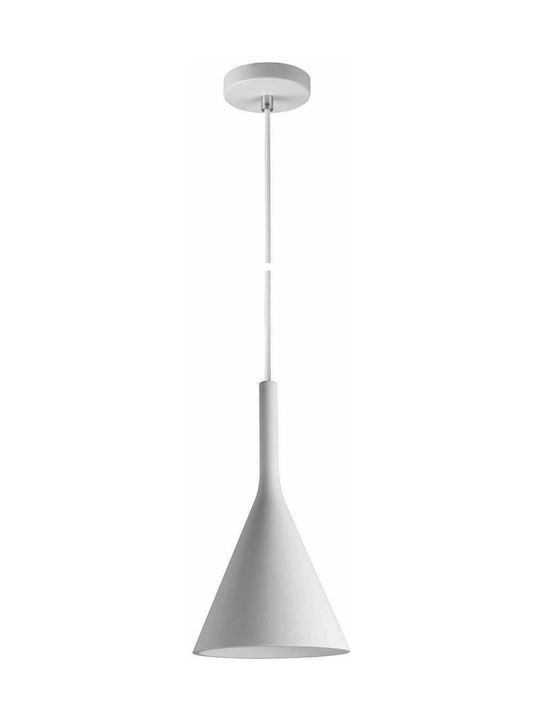 VK Lighting Pendant Light Single-Light Bell for Socket E27 White