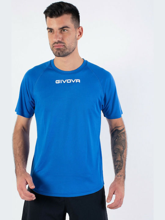 Givova One Мъжка спортна тениска с къс ръкав Син