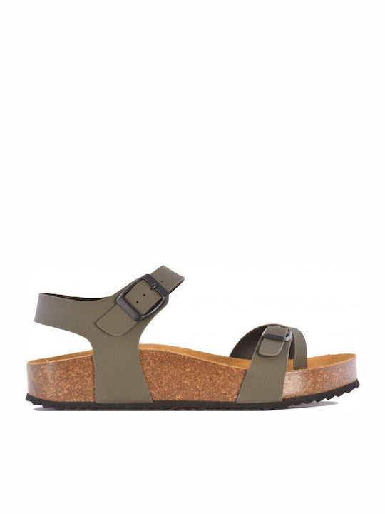 Leather Women's Anatomic Sandals Green