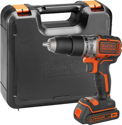 Black & Decker Κρουστικό Δραπανοκατσάβιδο Μπαταρίας Brushless 18V 1x1.5Ah