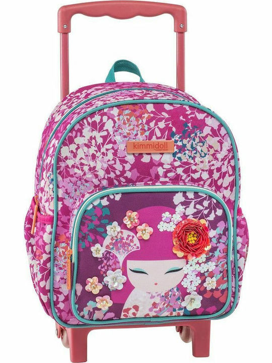 Kimmidol School Bag Trolley Kindergarten in Pink color