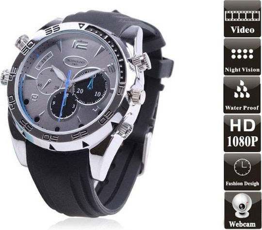 Κρυφή Κάμερα με Ενσωματωμένη Μνήμη 8GB Spy Cam Night Vision Watch