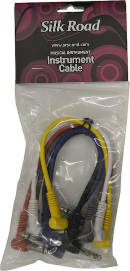 Silk Road Kabel 6,3mm Stecker - 6,3mm Stecker 0.35m Mehrfarbig 6Stück (PT101L1)