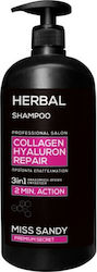 Miss Sandy Herbal Collagen Hyaluron Repair Шампоан 750мл