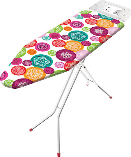 Homeplus Blanca Bügelbrett Für Dampfbügeleisen Zusammenklappbar Bunt 140x38x90cm