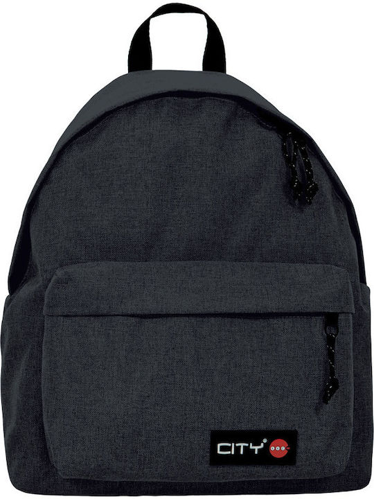 Lyc Sac City The Drop Melange Schwarz Schulranzen Rucksack Junior High-High School in Schwarz Farbe 24Es