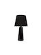 VK Lighting Ceramic Table Lamp for Socket E14 with Black Shade and Base