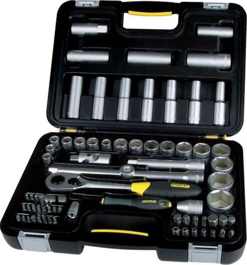 Stanley Set de chei tubulare și clichet 1\2" 72buc