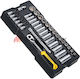 Stanley Set de chei tubulare și clichet 3\8" 36buc