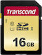 Transcend 500S SDHC 16GB Class 10 U1 V30 UHS-I