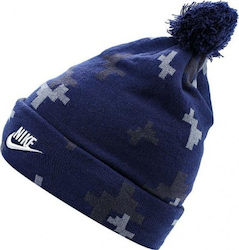 Nike Pom Pom Beanie Γυναικείος Σκούφος Πλεκτός σε Navy Μπλε χρώμα