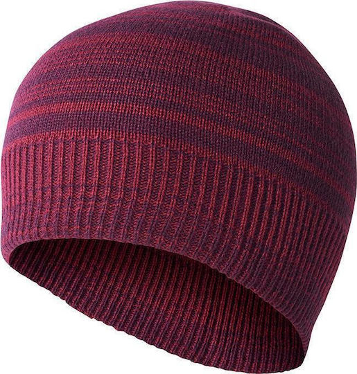Beanie Feminin Reversibil Căciulă cu Tricotaj Rib în culoarea Burgundy