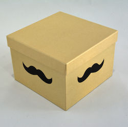 COMPOSITION BOX 20X20X14CM MUSTACHE (KRAFT)