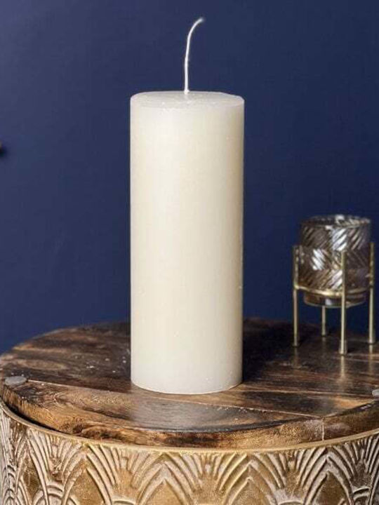 CANDLE COLLAR 10X25CM (WHITE)