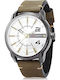 Curren Ceas Barbati 46mm Baterie cu Curea din Piele Maro