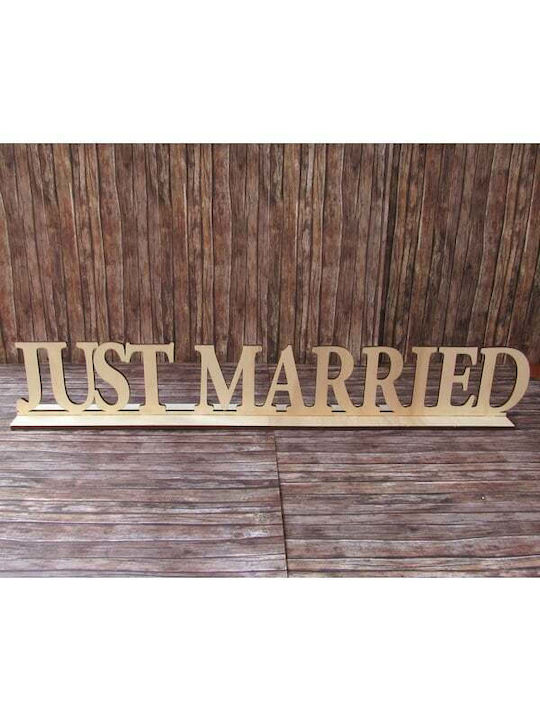 HOLZSCHILD JUST MARRIED 70X11CM