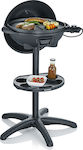 Severin PG-8541 With Legs 2000W Electric Grill with Lid and Adjustable Thermostat 41x41cm