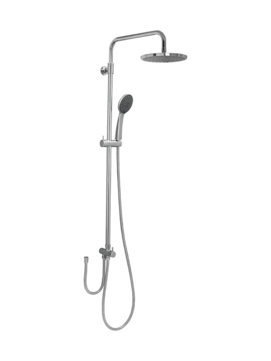 Viospiral Grenada Adjustable Shower Column without Mixer 100.5-134.5cm Silver