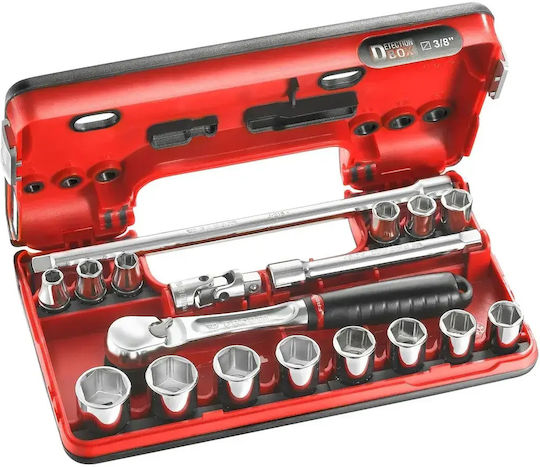 Facom Dbox Ratschen- & Steckschlüssel-Sets 3\8" 18Stück