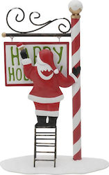 Inart Christmas Metal Sign Figure Red 49x33x15.5cm