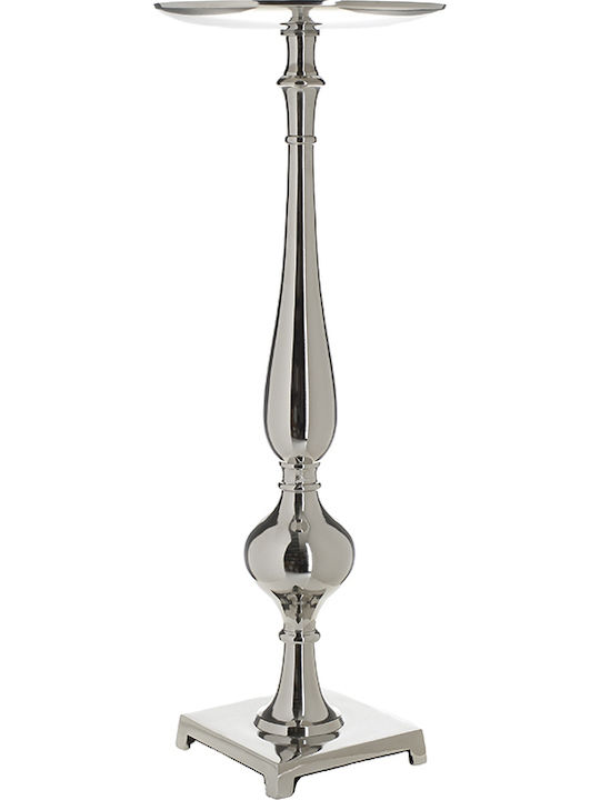 Inart Candle Holder Aluminum Αλουμινένιο in Silver Color 23x23x62cm 1pcs 3-70-754-0058