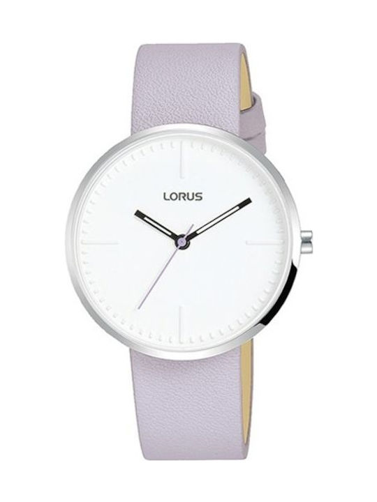 Lorus Uhr mit Lila Lederarmband RG277NX9