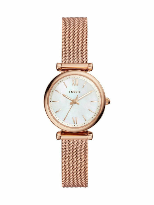Fossil Carlie Γυναικείο Ρολόι 28mm Μπαταρίας με...