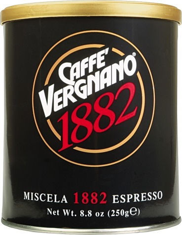 Caffe Vergnano 1882 Espresso Kaffee Arabica Gemahlen in der Box 250gr