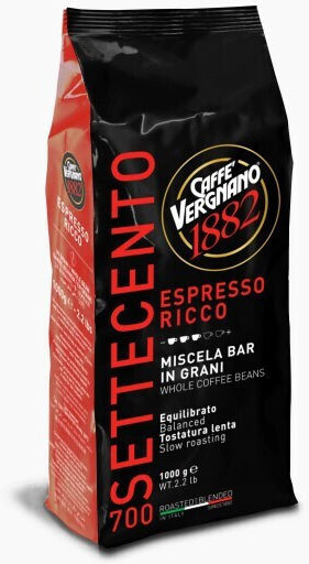 Caffe Vergnano 1882 Καφές Espresso Ricco 700 σε Κόκκους 1kg