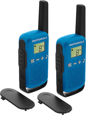 Motorola Talkabout T42 Ασύρματος Πομποδέκτης PMR με Μονόχρωμη Οθόνη Σετ 2τμχ Σε Μπλε Χρώμα