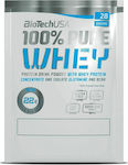 Biotech USA 100% Pure Whey Суроватъчна Протеин без глутен с Вкус на Бисквитки и крем 28гр
