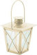 Lantern Metallic Tabletop Beige 20x20x28.5εκ. 1pcs