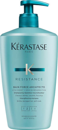 Kérastase Resistance Bain Force Architecte Σαμπουάν Αναδόμησης/Θρέψης & Όγκου για Ταλαιπωρημένα Μαλλιά 500ml