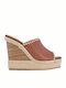 Fashion Icon Women's Platform Wedge Sandals Tabac Brown