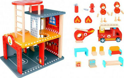 Tooky Toys Fire Station Rennstrecke Feuerwehrauto TKI001