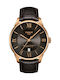 Tissot T-Classic Chemin Des Tourelles Automatic Ανδρικό Ρολόι 42mm Αυτόματο με Καφέ Δερμάτινο Λουράκι