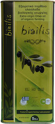 Bioilis Extra Virgin Olive Oil Organic Ηλείας 5lt in a Metallic Container