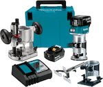 Makita Plunge Router 18V 1x5Ah with Speed Settings