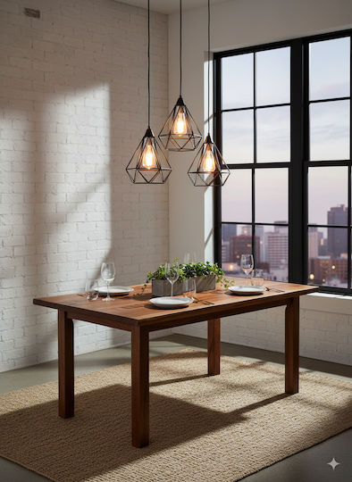 Home Lighting Mila Verstellbare Deckenleuchte Schwarz Raster mit Lampenbirnensockel E27 35x35x150cm