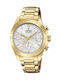 Festina Boyfriend Women's Watch Chronograph with Gold Metal Bracelet